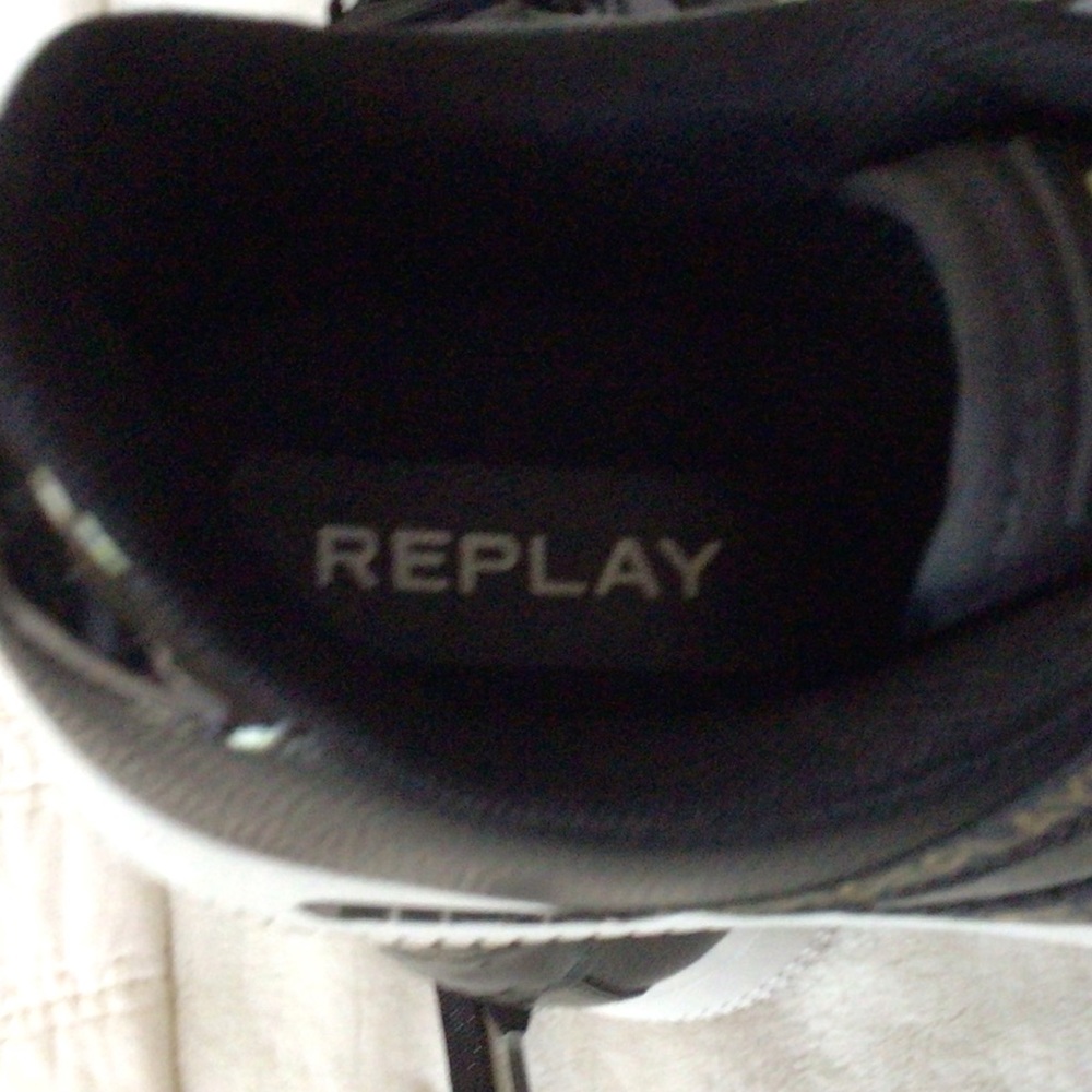 Replay love denim trainers, black, worn once 39 - Picture 7 of 8